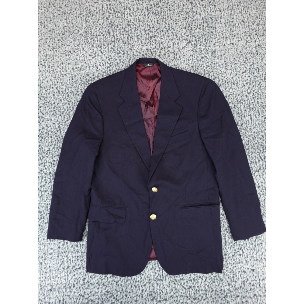 Vtg‎ Chaps by Ralph Lauren Blazer Mens Gold Buttons Made in USA Navy 42R